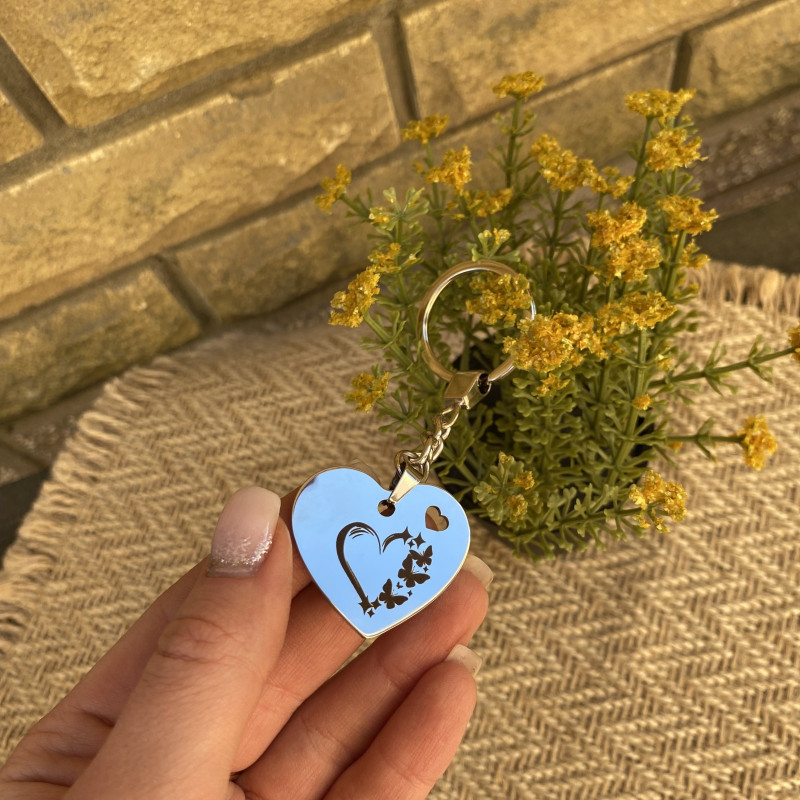 Брелок з гравіюванням фото і напису в подарунковій коробці