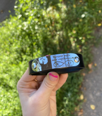 Шкіряний браслет широкий (італійська шкіра 15 мм)