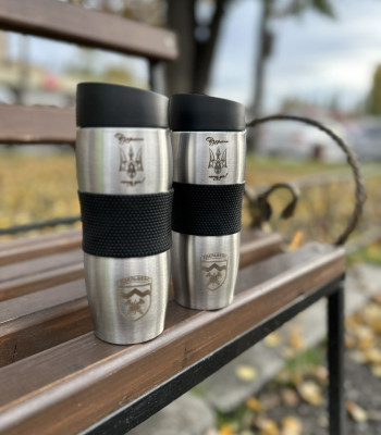 Термокружка з гравіюванням для військового 380 мл