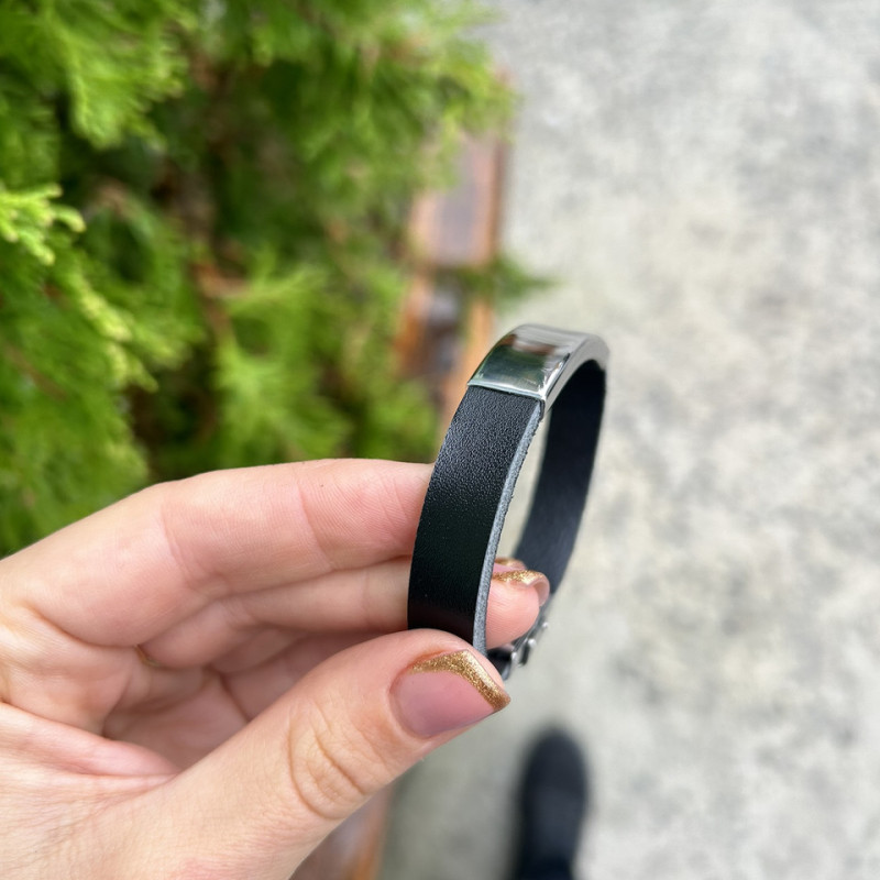 Новинка!! Шкіряний браслет на застібці з гравіюванням під замовлення