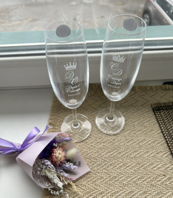 Весільні келихи З ЛАЗЕРНИМ ГРАВІЮВАННЯМ!