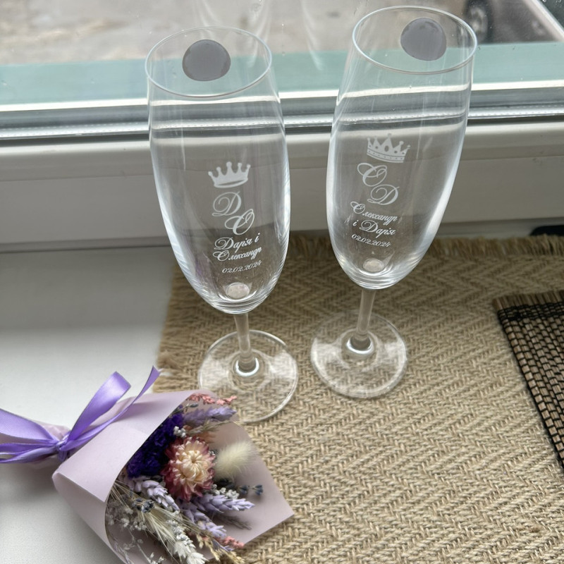 Весільні келихи З ЛАЗЕРНИМ ГРАВІЮВАННЯМ!