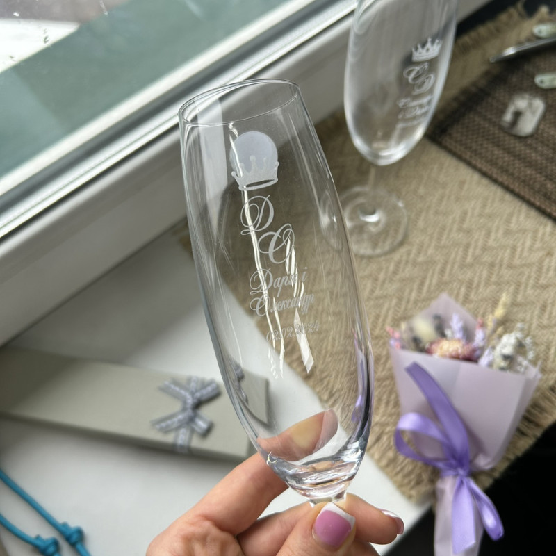 Весільні келихи З ЛАЗЕРНИМ ГРАВІЮВАННЯМ!