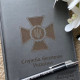 Сірий блокнот з металевою ручкою під замовлення. Служба безпеки України