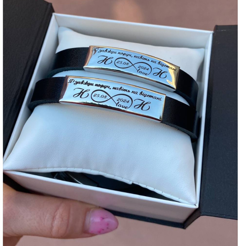 Парні шкіряні браслети 15 мм шириною. Різні кольори ЯКІСТЬ