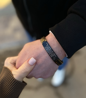 Преміум металевий браслет для сина з написом під замовлення