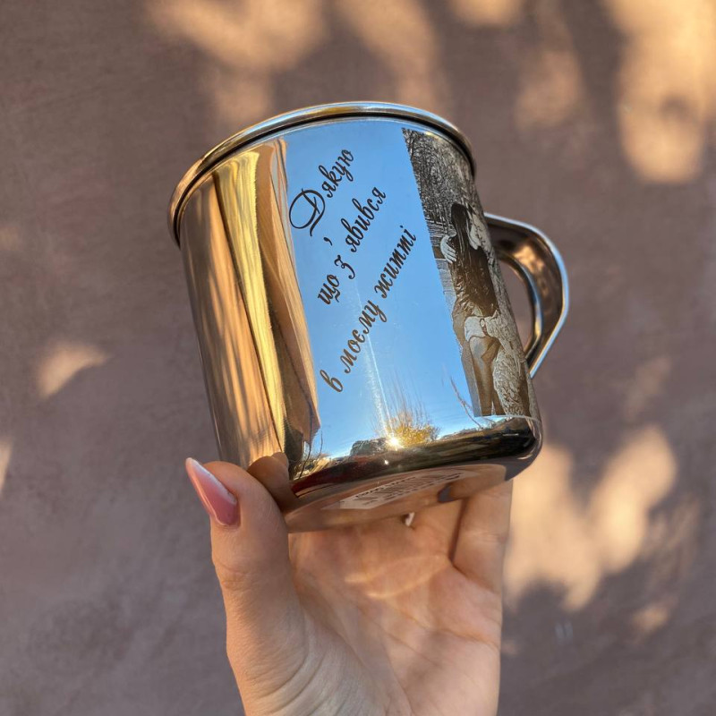 Набір для військового!! Металевий посуд з гравіюванням під замовлення