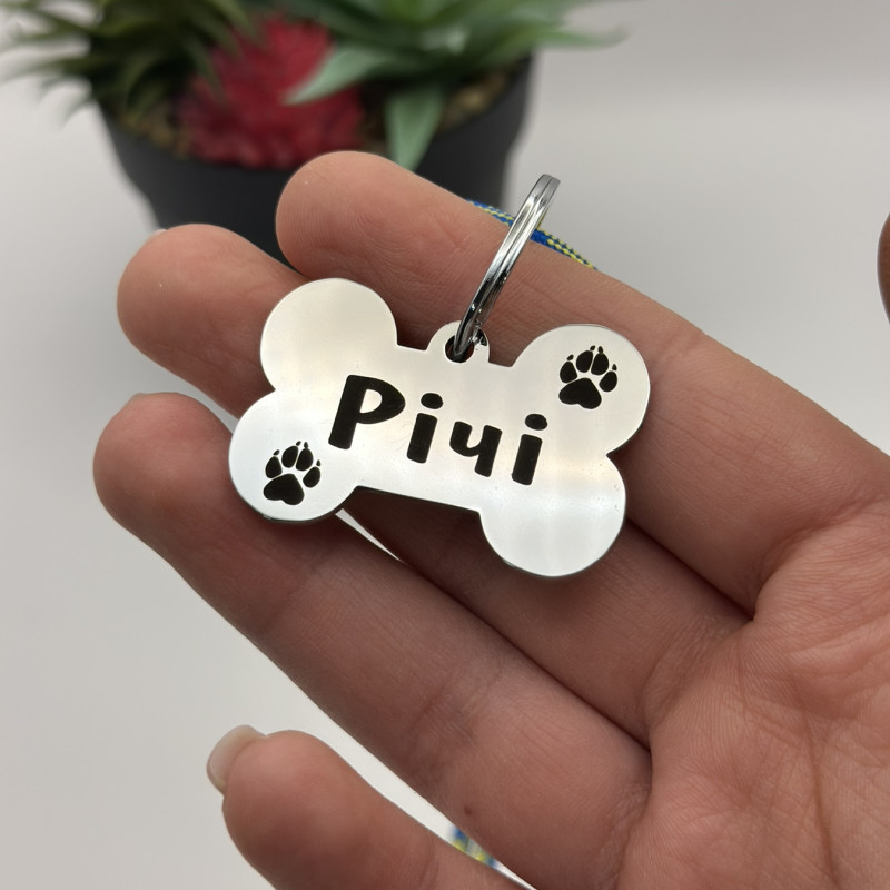 Адресник кісточка з гравіюванням для собаки