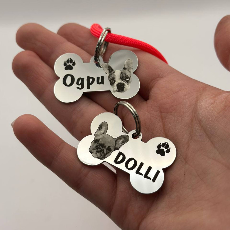 Адресник кісточка з гравіюванням для собаки
