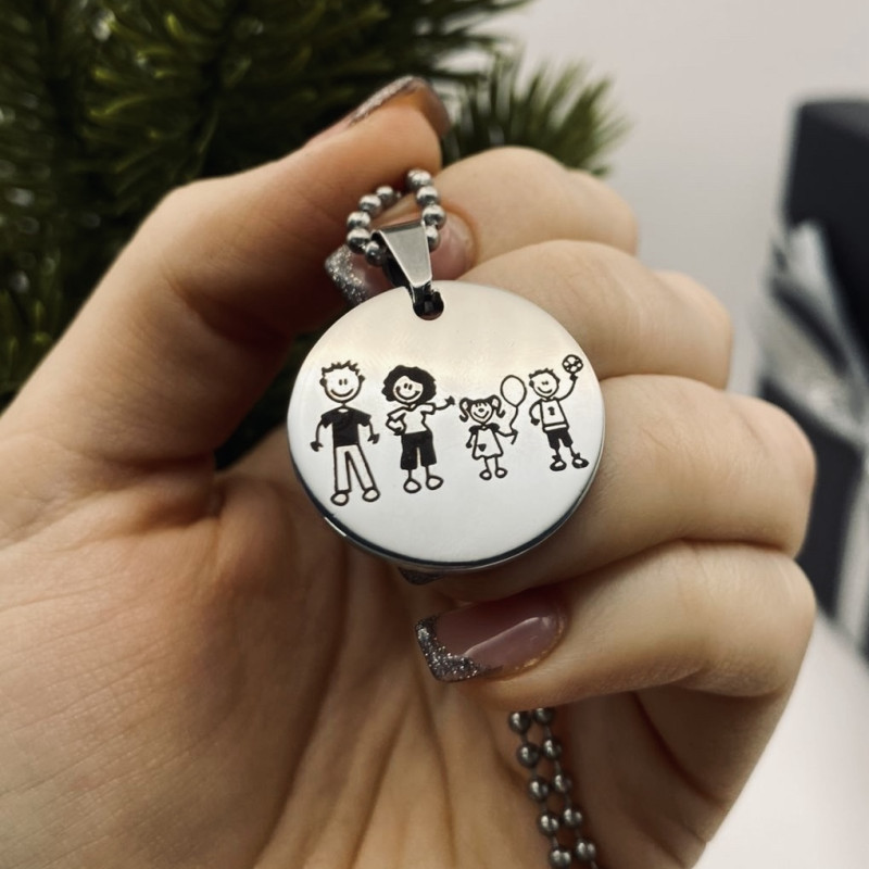 Кулон для мами. Подарунок мамі з написом у подарунковій коробочці. Є можливість відправки в день замовлення