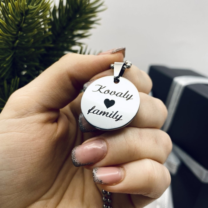 Кулон для мами. Подарунок мамі з написом у подарунковій коробочці. Є можливість відправки в день замовлення