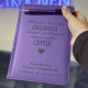 Блокнот фіолетовий з гравіюванням для тренера в подарунковому пакуванні