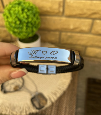 Браслет плетений екошкіра тонка косичка