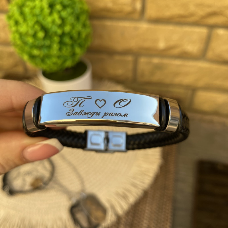 Браслет плетений екошкіра тонка косичка